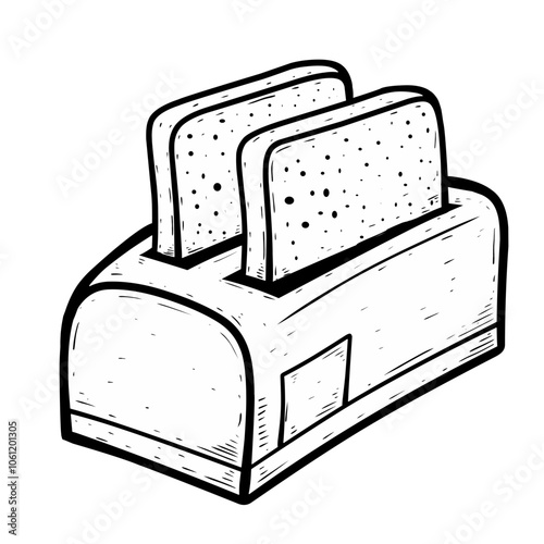Sketch toaster and bread