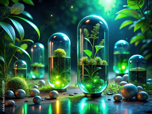 Futuristic Plant-Based Supplements: HealthTech Meets Nature's Glow photo