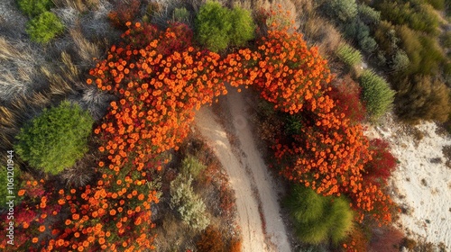 Wallpaper Mural Vibrant Floral Pathway in Nature's Embrace Torontodigital.ca