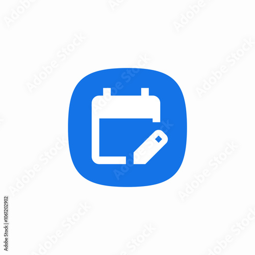 calendar edit icon sign vector