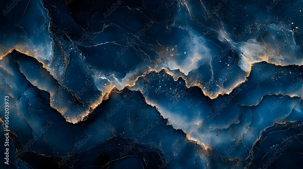 Abstract Blue and Gold Marble Texture Background Abstract Blue and Gold Marble Texture Background