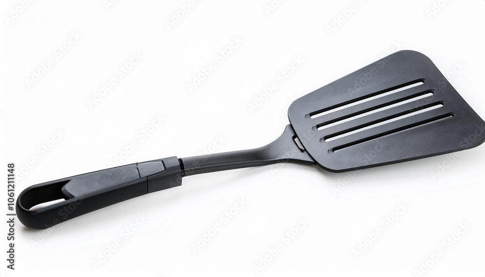 Fish Spatula on White Background Isolated. Full Shot of Kitchen Utensils. Fish Spatula on White Background Isolated. Full Shot of Kitchen Utensils.