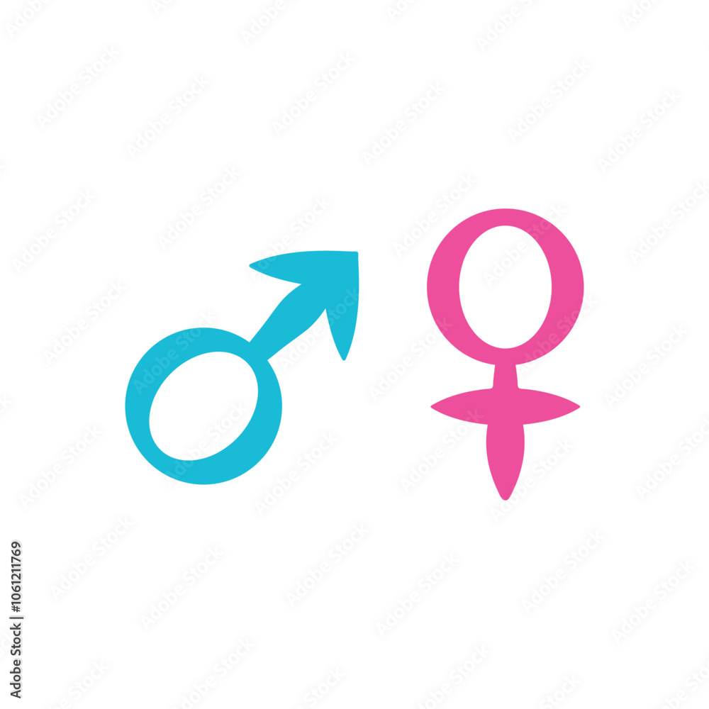 Man and Girl Gender Logo Template Icon Man and Girl Gender Logo Template Icon
