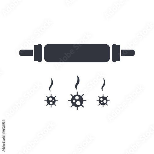 Cleaning Bacterial Logo Template Icon