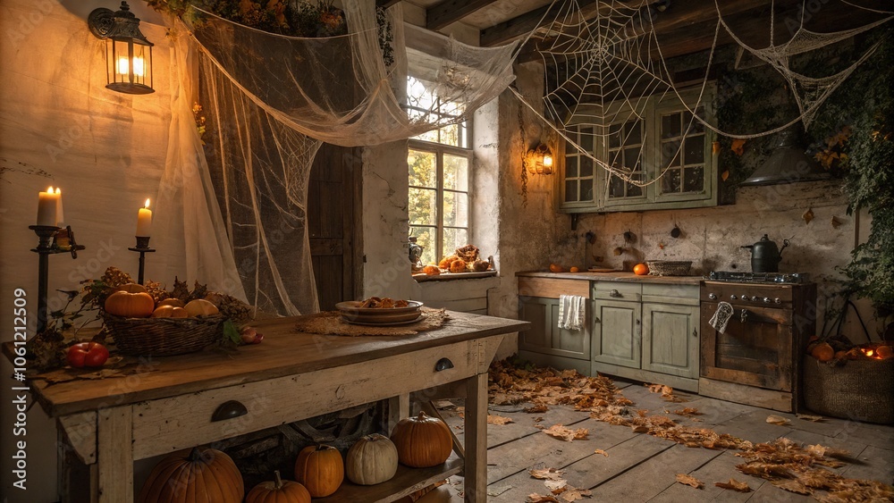 Transform your kitchen into a haunted haven with cobwebs and pumpkins. Transform your kitchen into a haunted haven with cobwebs and pumpkins.
