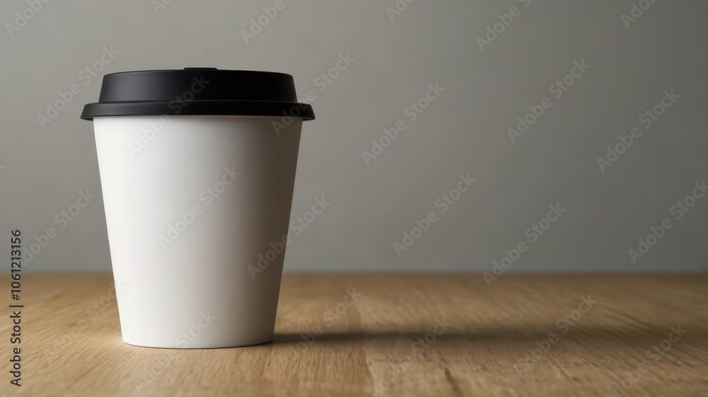 White coffee cup Mockup , AI generated images 