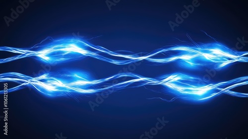 Electric Blue Waves on Dark Background photo