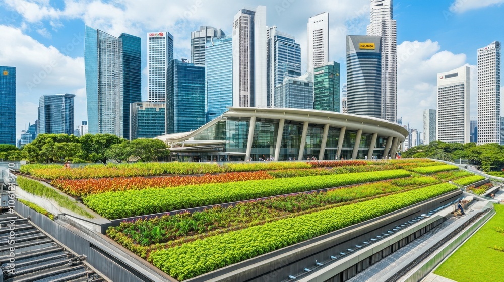 The Iconic Skyline of Singapore's Central Business District The Iconic Skyline of Singapore's Central Business District