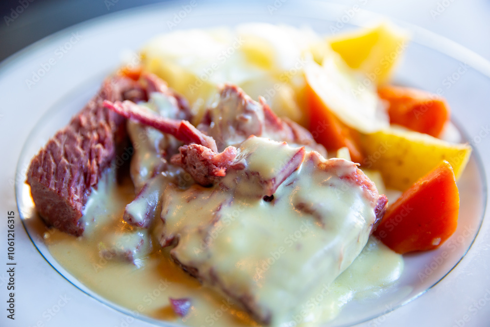 Traditional Irish Corned Beef and Cabbage