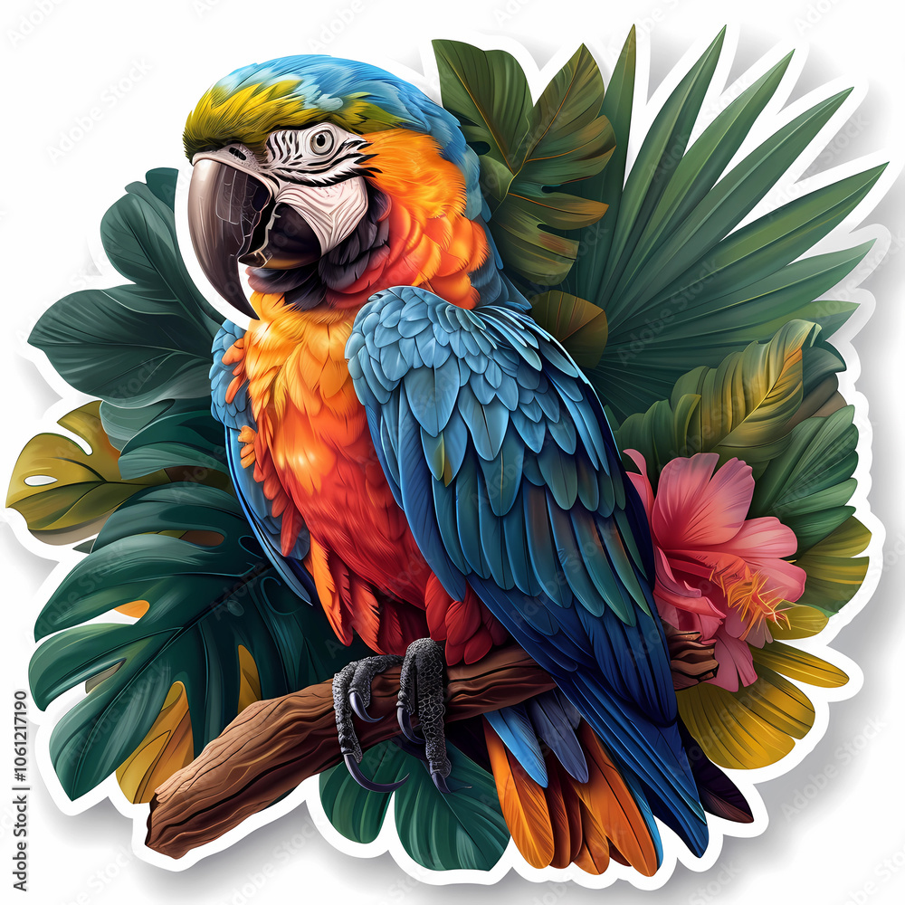 Fototapeta premium blue and yellow macaw