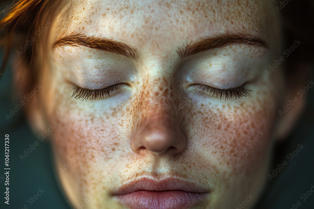 facial muscles relaxed during a guided meditation. facial muscles relaxed during a guided meditation.