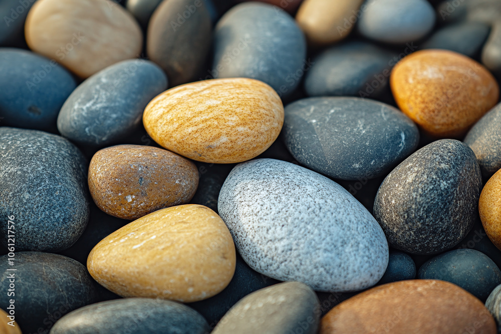 smooth pebbles arranged in a zen garden. smooth pebbles arranged in a zen garden.