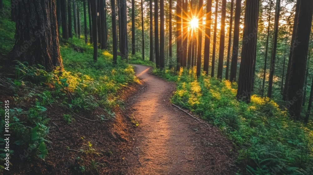 A serene forest path illuminated by sunlight, inviting exploration and connection with nature. A serene forest path illuminated by sunlight, inviting exploration and connection with nature.