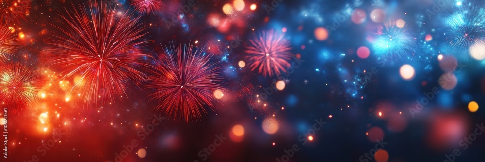 Fireworks Display in the Night Sky Fireworks Display in the Night Sky