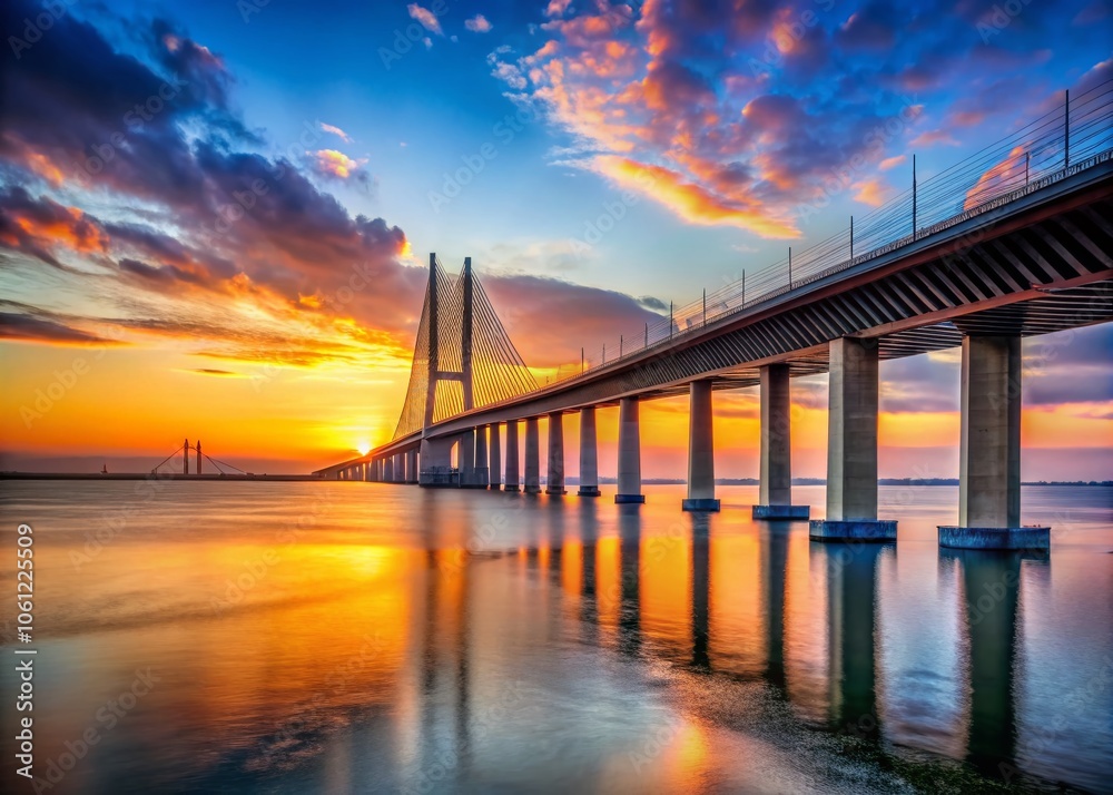 Oresund Bridge: Iconic Engineering Marvel Connecting Denmark and Sweden with Stunning Views of the Baltic Sea, Modern Transportation Architecture, and Scenic Landscape of Malmo Oresund Bridge: Iconic Engineering Marvel Connecting Denmark and Sweden with Stunning Views of the Baltic Sea, Modern Transportation Architecture, and Scenic Landscape of Malmo