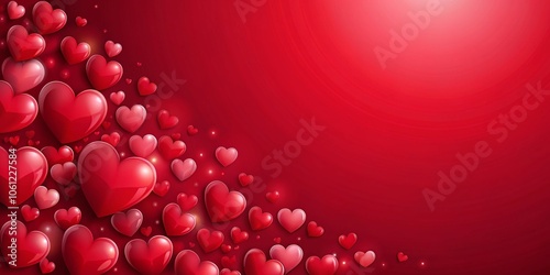 Romantic Red Heart Background Vector Illustration for Love and Affection Themes, Perfect for Valentine's Day, Weddings, and Romantic Occasions, Ideal for Invitations and Greeting Cards