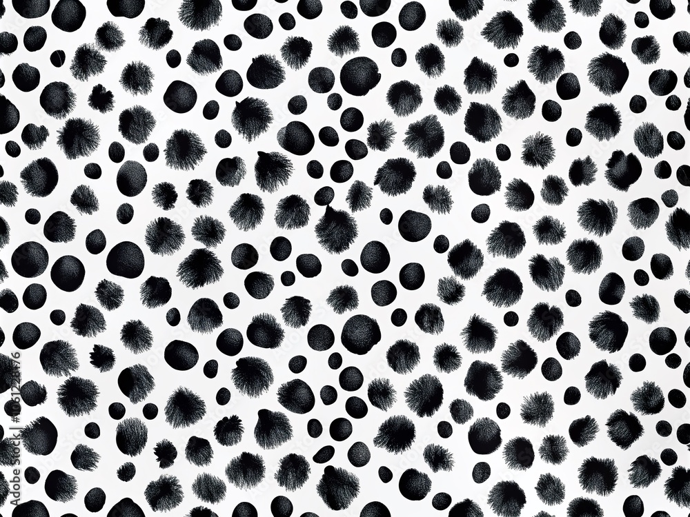 Seamless Black and White Polka Dot Pattern on White Background for Textiles, Wallpapers, Home Decor, and Fashion Design Seamless Black and White Polka Dot Pattern on White Background for Textiles, Wallpapers, Home Decor, and Fashion Design