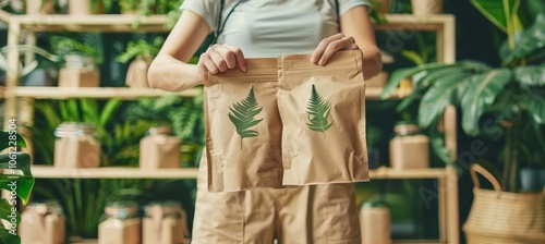 Customer unveils unique personalized item wrapped in sustainable eco friendly packaging
