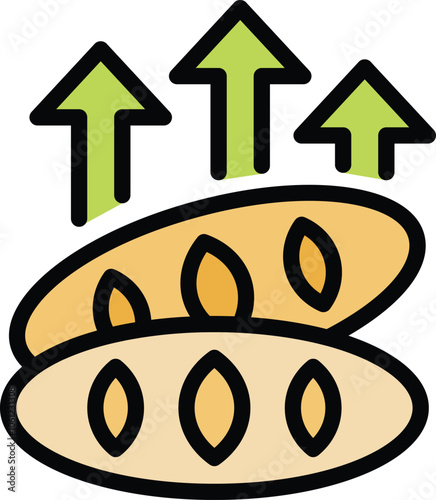 This icon represents a bread price increase, symbolizing the rising cost of basic food staples