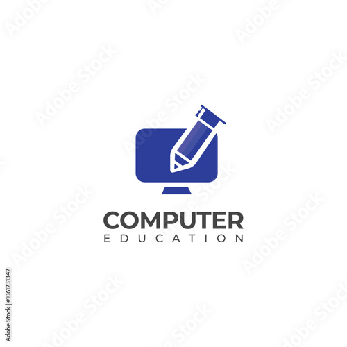 Creative Computer education logo design