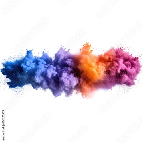 Wallpaper Mural Abstract Colorful Smoke Cloud on Transparent Background Torontodigital.ca