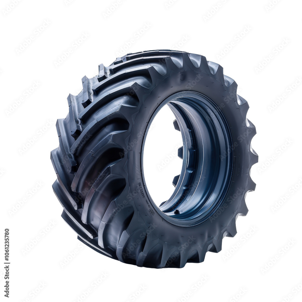 Agricultural tire, white isolate background Agricultural tire, white isolate background