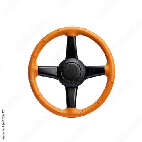 Car steering wheel on a white isolate background photo