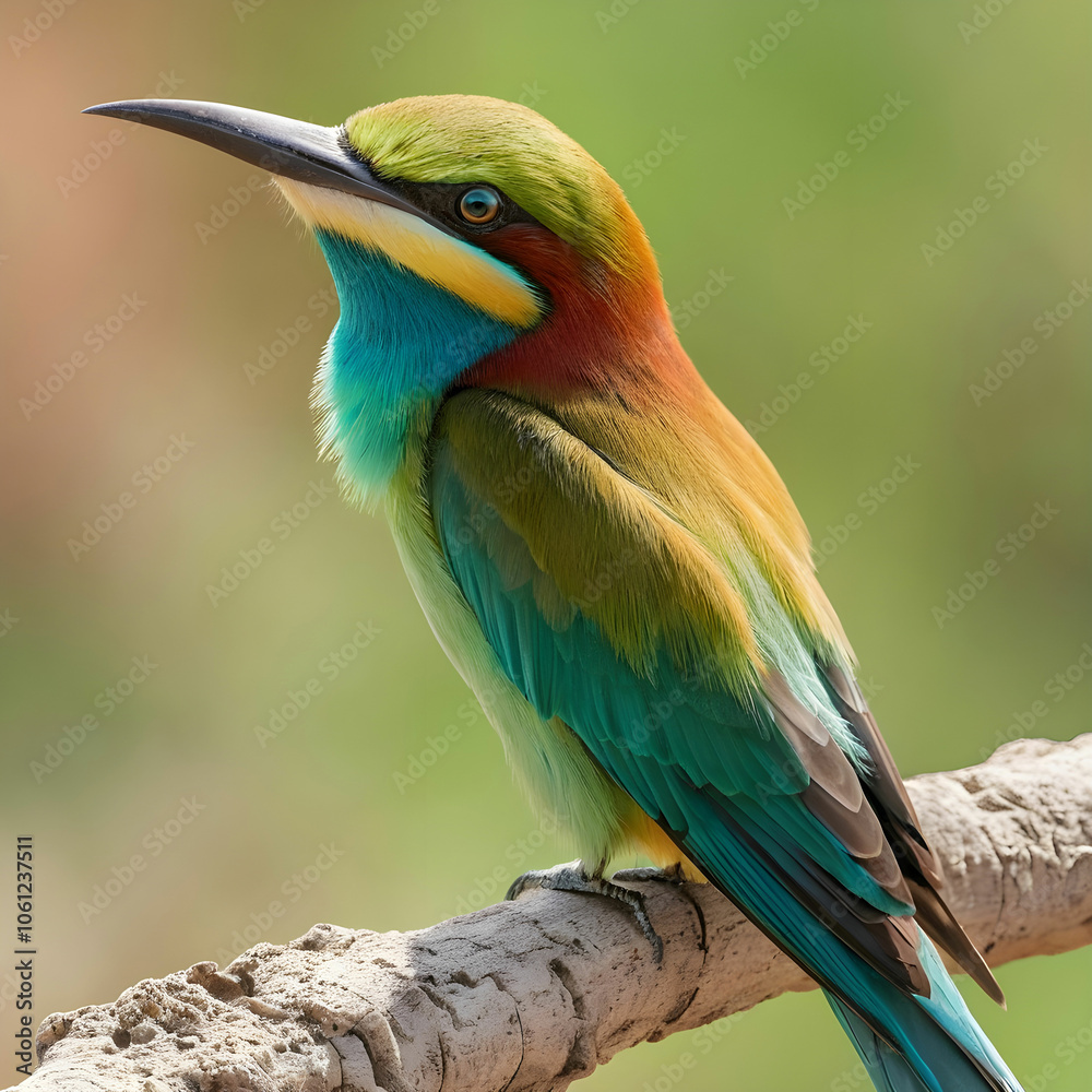 Obraz premium Beautiful vertical closeup shot of a colorful Bee eater