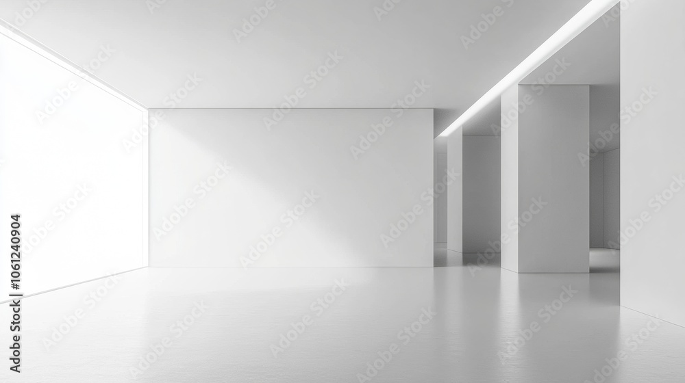 Fototapeta premium empty white room