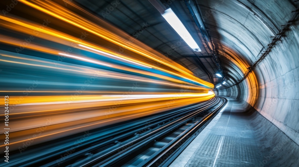 Blurry Motion of a Train Through a Tunnel Blurry Motion of a Train Through a Tunnel