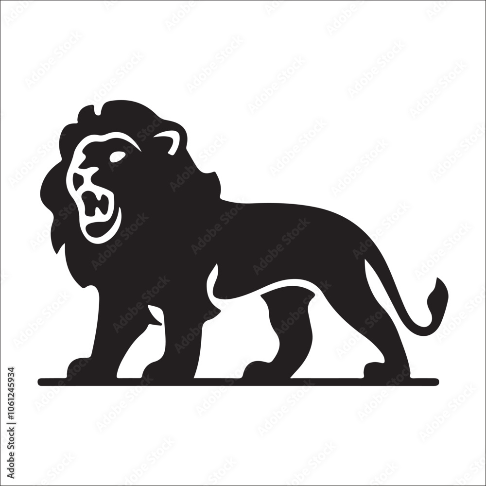 Lion Logo Design Vector Template. Lion Head Logo Icon Vector illustration. Black and white Lion head vector illustration, lion luxury logo icon template, elegant lion logo design illustration Lion Logo Design Vector Template. Lion Head Logo Icon Vector illustration. Black and white Lion head vector illustration, lion luxury logo icon template, elegant lion logo design illustration