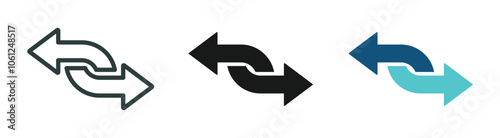 Double arrow vector icon concepts. Transfer icon. Exchange arrow vector designs set