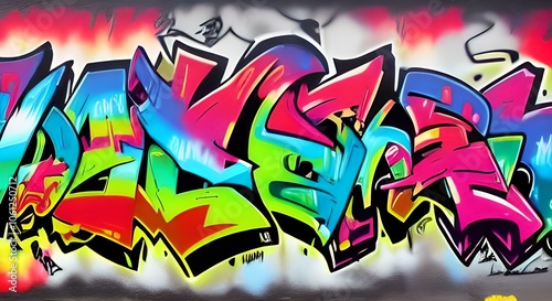 Abstract Graffiti Art with Bold Color Palette and Urban Aesthetics | 363