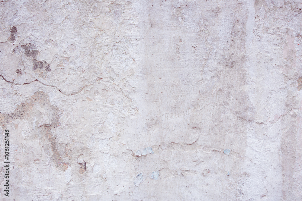 Grey peeling wall with natural defects. Fragment of the concrete shabby surface with natural texture. Red white palette of shades. Grey peeling wall with natural defects. Fragment of the concrete shabby surface with natural texture. Red white palette of shades.