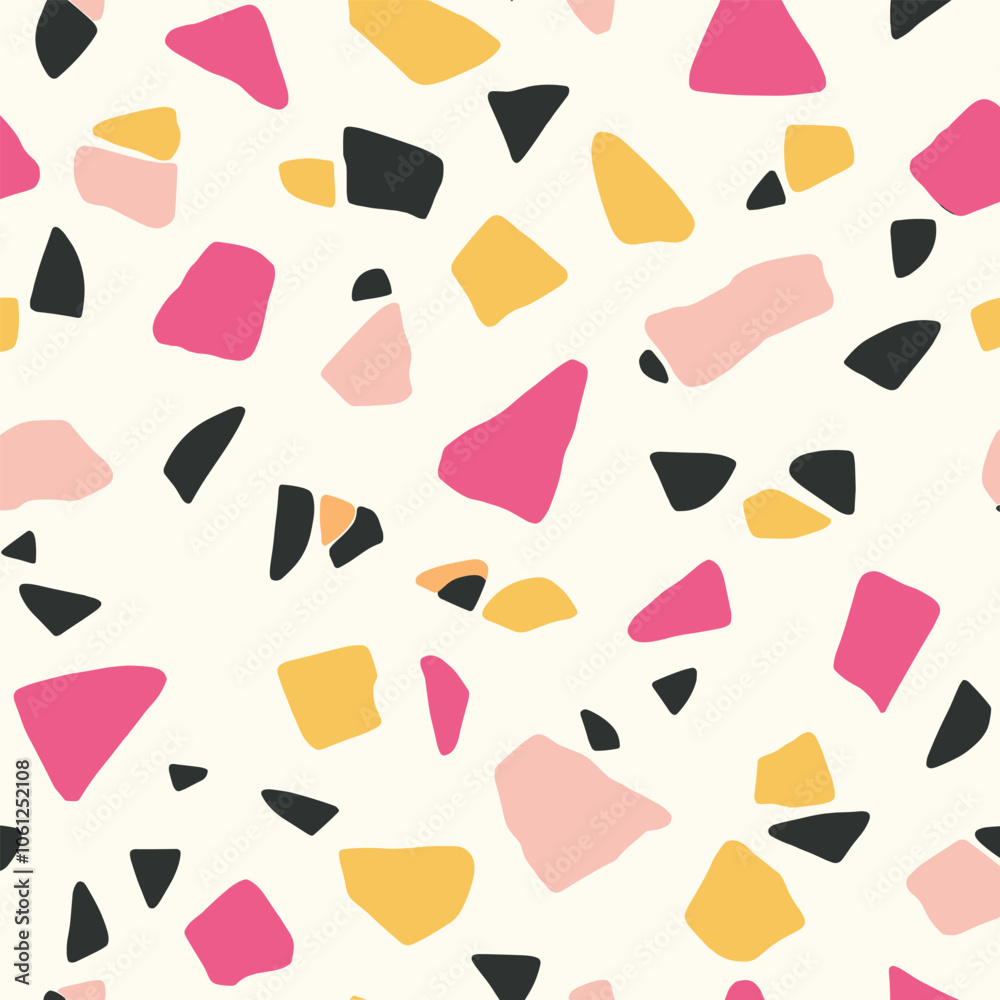 Pastel Shapes Pattern with Random Geometric Elements Pastel Shapes Pattern with Random Geometric Elements