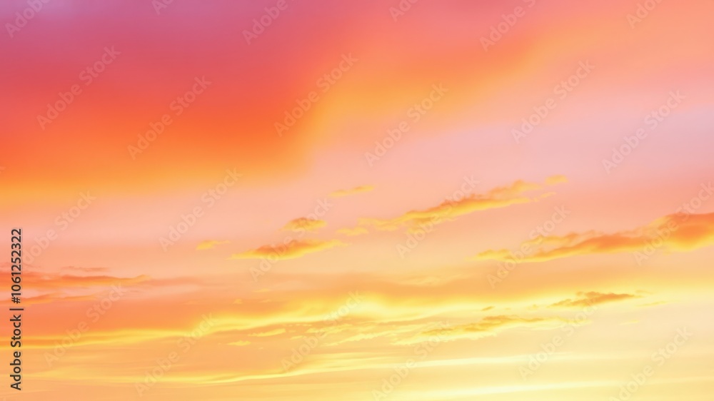 Obraz premium Abstract watercolor background resembling a stunning sunset sky with shades of orange and purple, vibrant