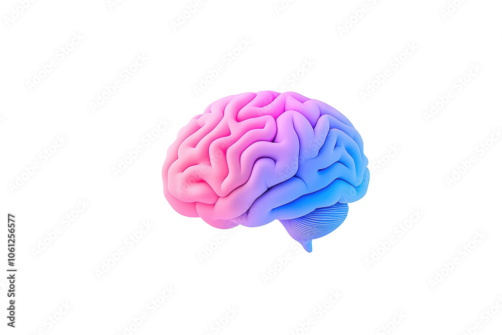 Colorful Brain Illustration in Abstract Design Colorful Brain Illustration in Abstract Design
