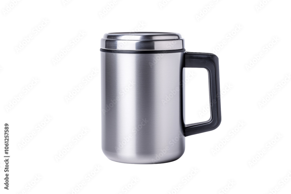 Stainless Steel Travel Mug with Lid and Handle