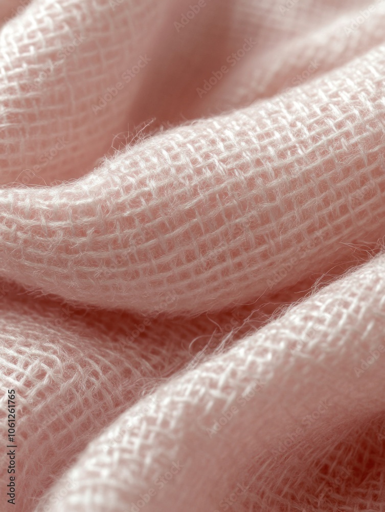 Fototapeta premium A close up of a pink blanket with a white background
