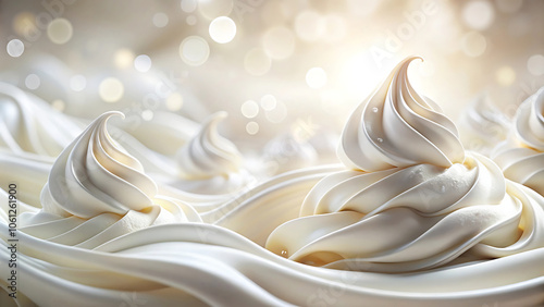 soft white ice cram blurred background