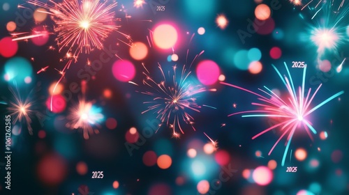 fireworks on the night sky