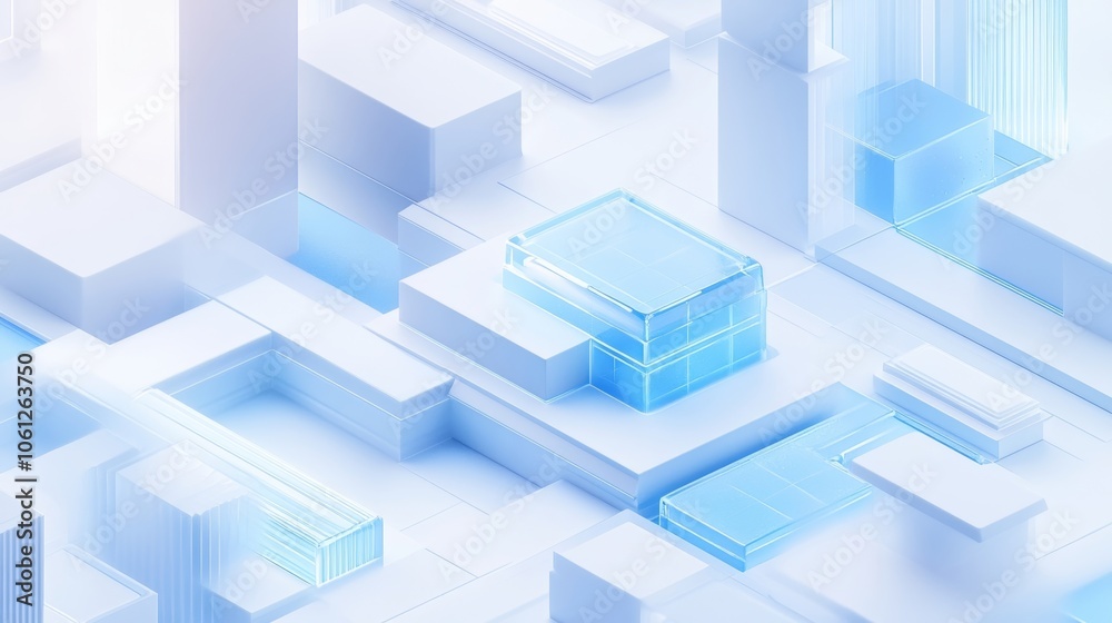 abstract blue background with cubes abstract blue background with cubes