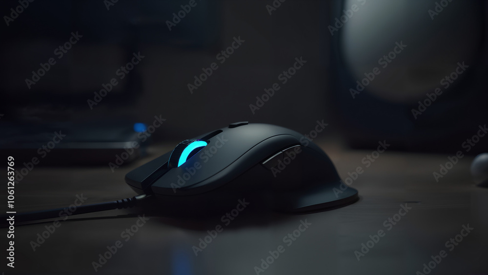 A Serene and Comfortable Computer Mouse Placed Inside a Cozy Workspace Representing Modern Technology A Serene and Comfortable Computer Mouse Placed Inside a Cozy Workspace Representing Modern Technology