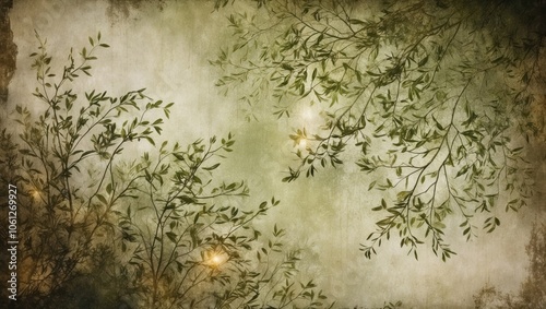 Mystical Delicate Tree Leaves in Cinematic Setting