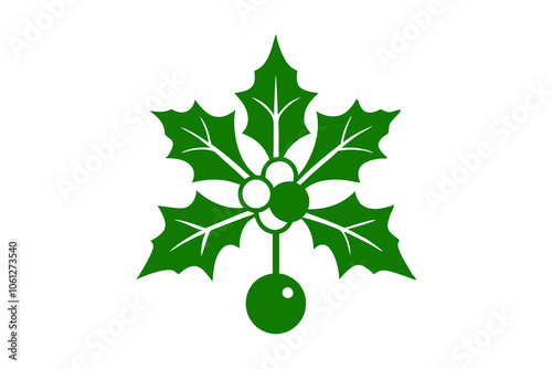 Mistletoe Christmas | isolated vector illustration on white background