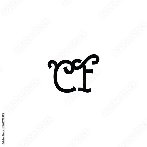 CF monogram logo design letter text name symbol monochrome logotype alphabet character simple logo