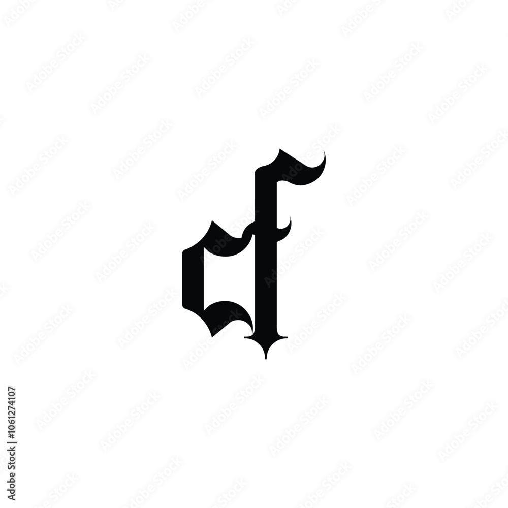 Fototapeta premium CF monogram logo design letter text name symbol monochrome logotype alphabet character simple logo