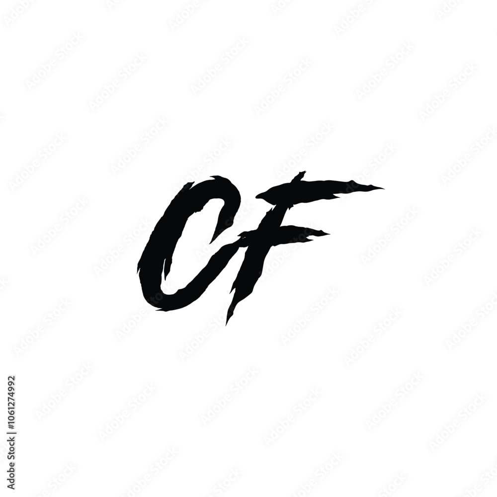 CF monogram logo design letter text name symbol monochrome logotype alphabet character simple logo CF monogram logo design letter text name symbol monochrome logotype alphabet character simple logo