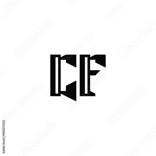 CF monogram logo design letter text name symbol monochrome logotype alphabet character simple logo