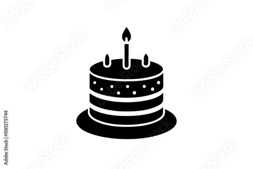 Birthday cake | isolated vector illustration on white background